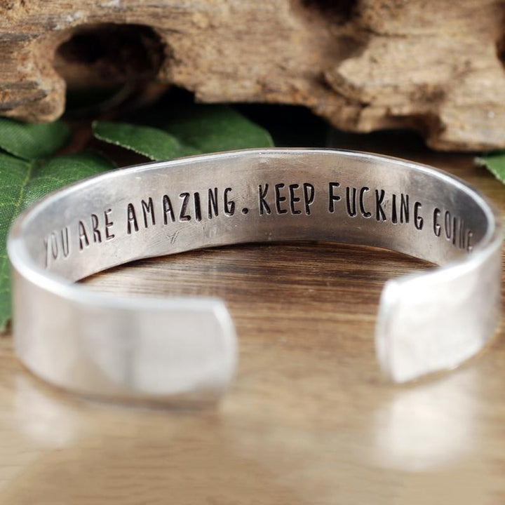 Keep Fucking Going Cuff Bracelet.