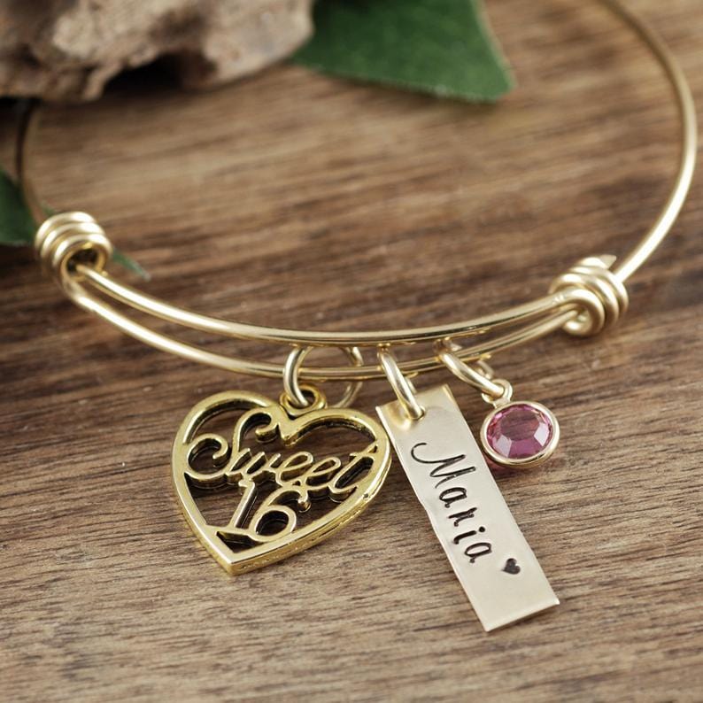 Personalized Sweet Sixteen Bracelet.