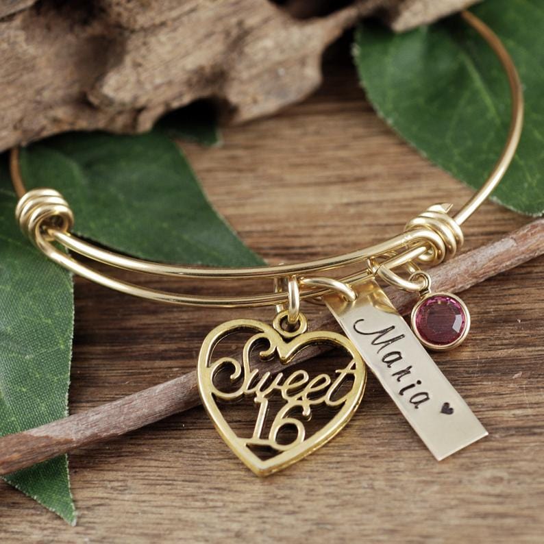 Personalized Sweet Sixteen Bracelet.