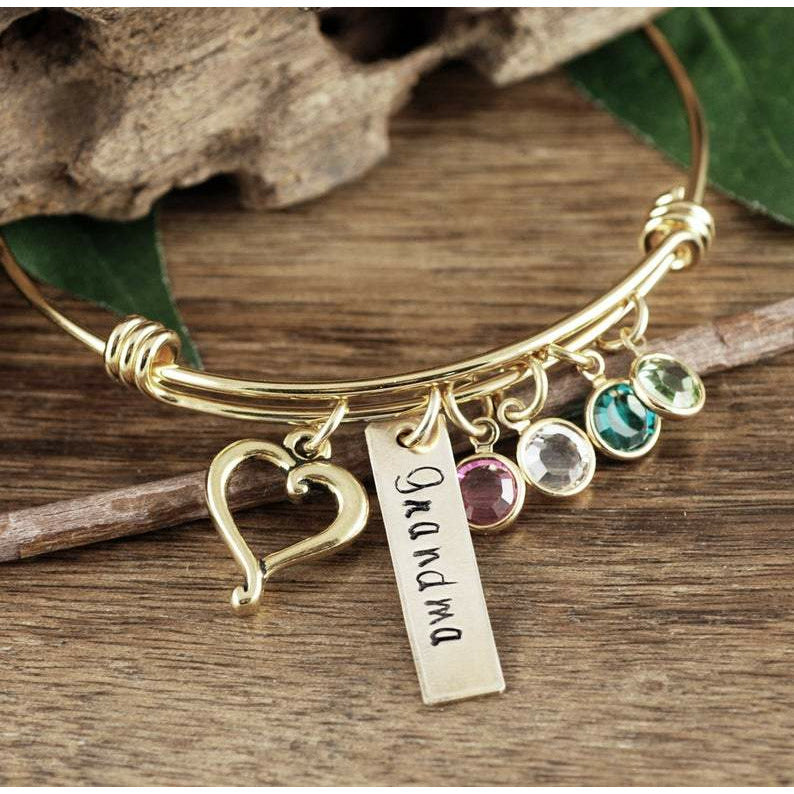 Mom/Grandma Bracelet Personalized with Birthstones.