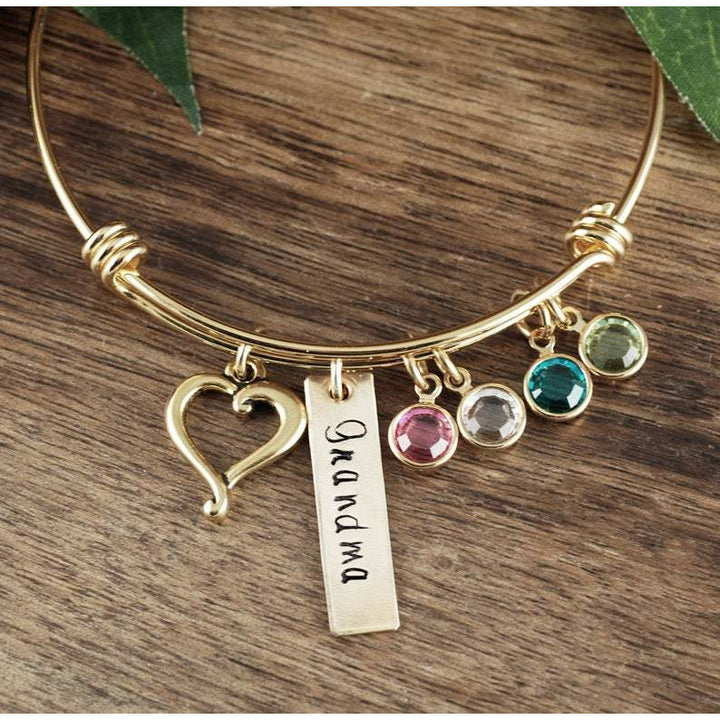 Mom/Grandma Bracelet Personalized with Birthstones.