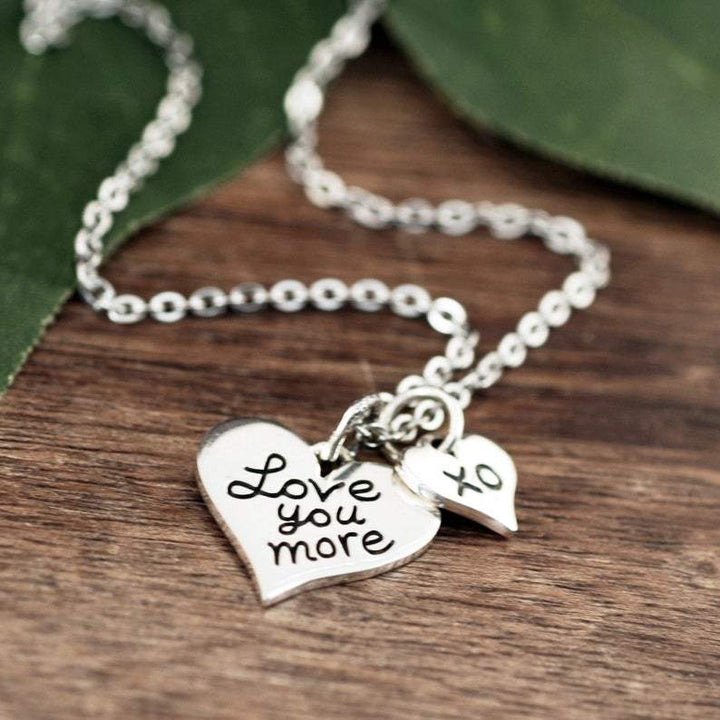 Silver Love You More Necklace.