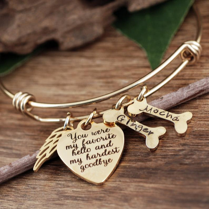 You were my Favorite Hello & My Hardest Goodbye Dog Bracelet.