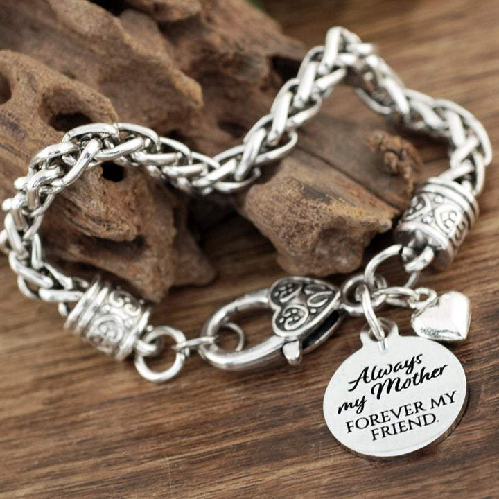 Always My Mother Antique Silver Bracelet.