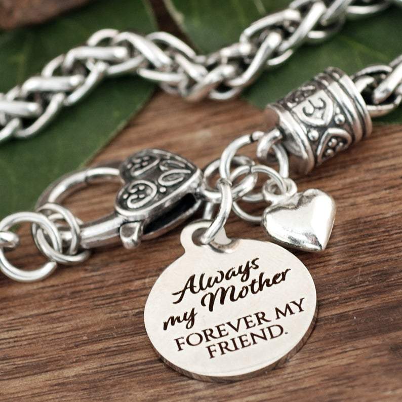 Always My Mother Antique Silver Bracelet.