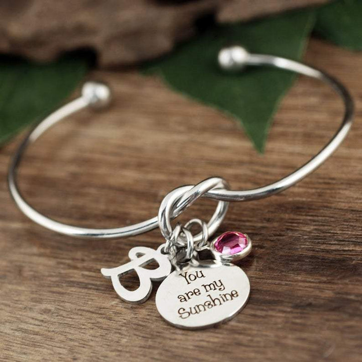 Personalized You are my Sunshine Knot Bracelet.