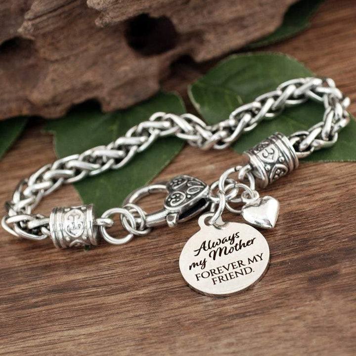 Always My Mother Antique Silver Bracelet.