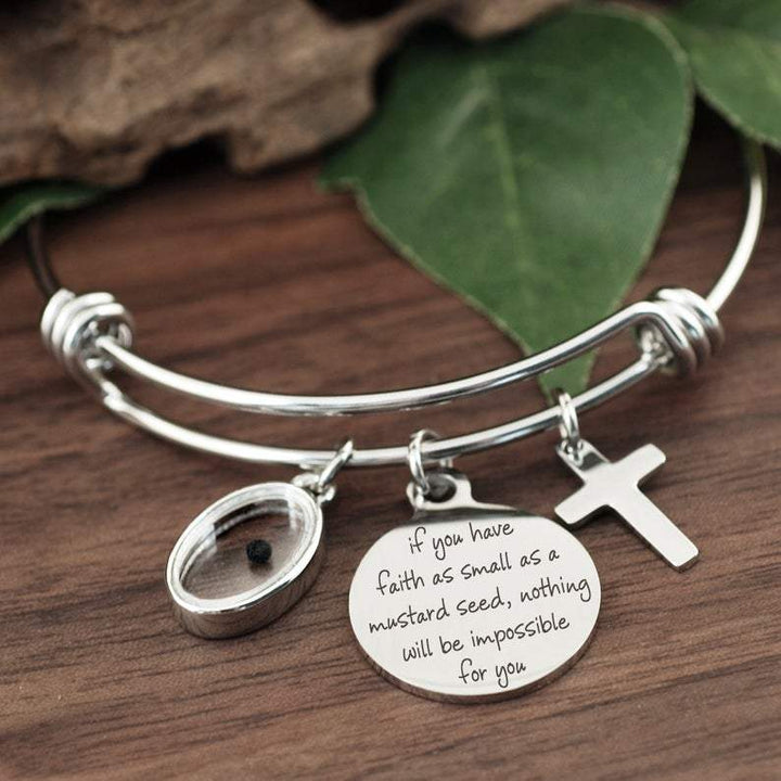 Mustard Seed Faith Bracelet - Matthew 17:20.