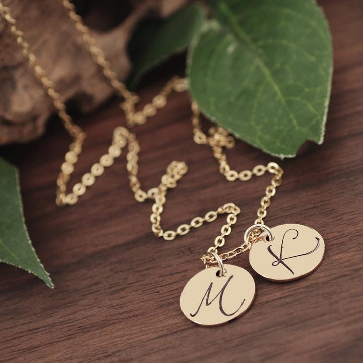 Personalized Gold Initial Necklace.