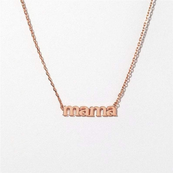 Gold Print Mama Necklace.