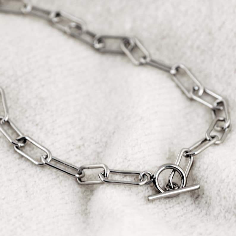 Large Link Chain Necklace.