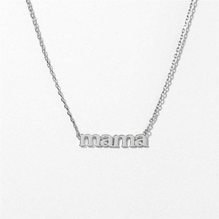 Gold Print Mama Necklace.
