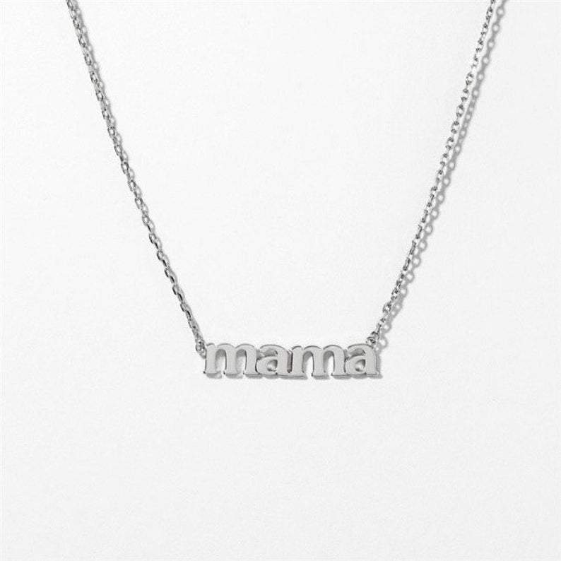 Gold Print Mama Necklace.