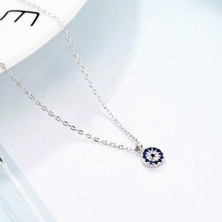 Sterling Silver Evil Eye Necklace.