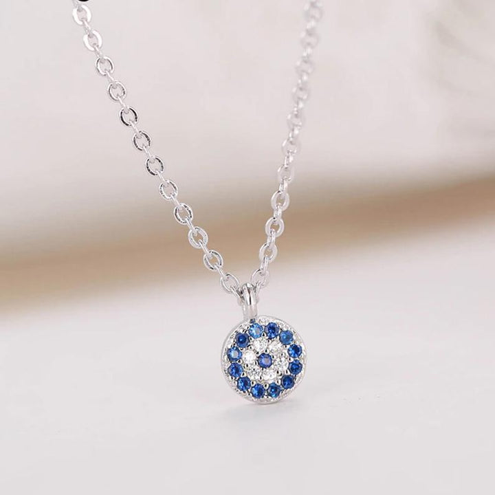 Sterling Silver Evil Eye Necklace.