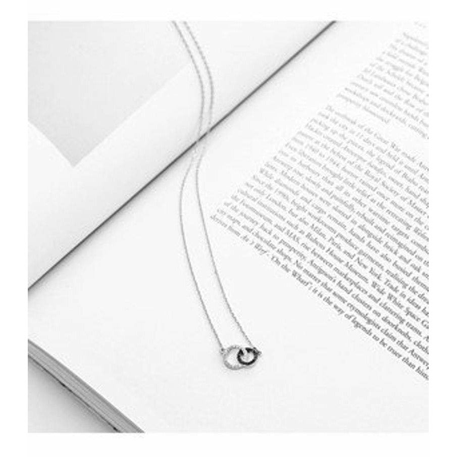 Sterling Silver Double Circle Necklace.