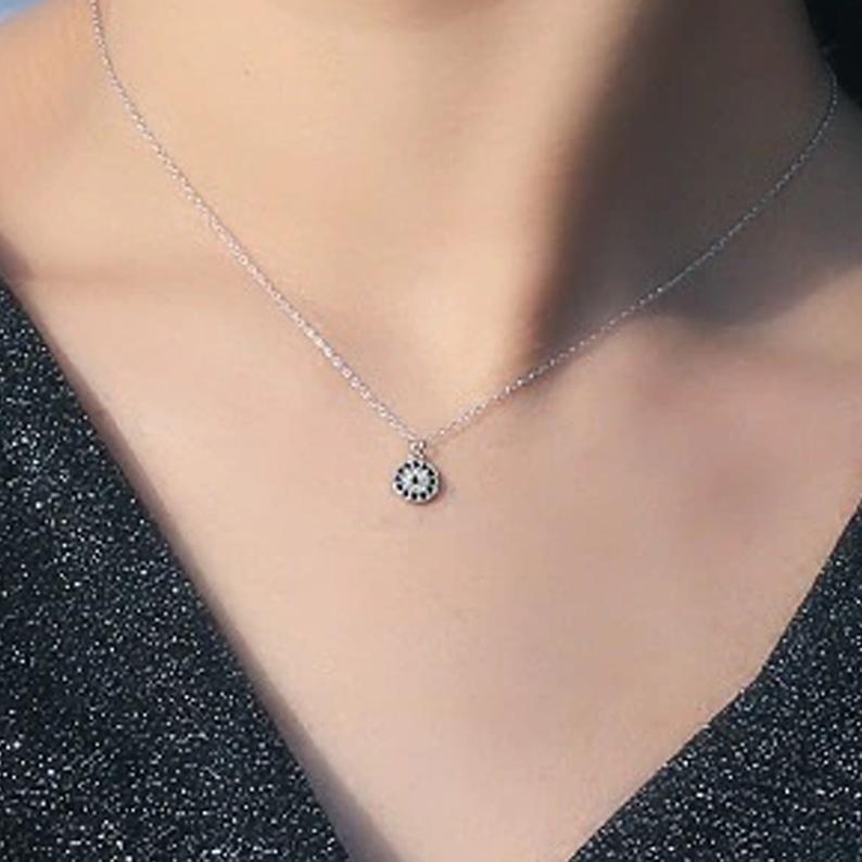 Sterling Silver Evil Eye Necklace.