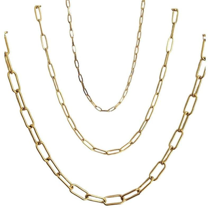 Stainless Steel Paperclip Chain Necklace.