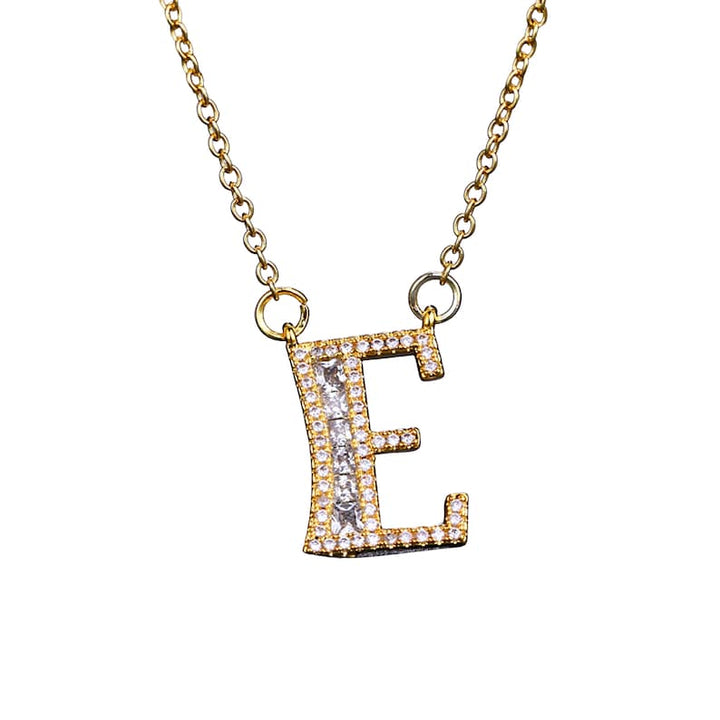 Cubic Zirconia Initial Necklace.