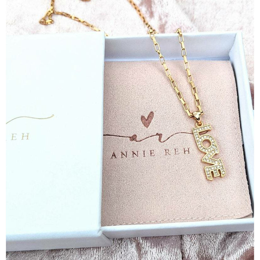 Gold LOVE Necklace.