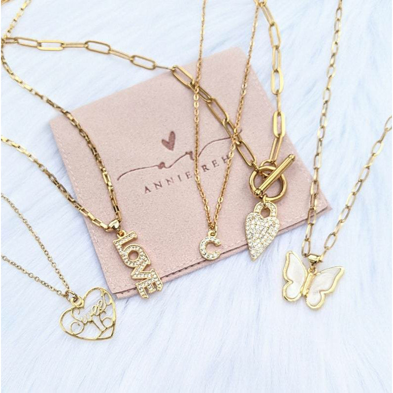 Gold LOVE Necklace.