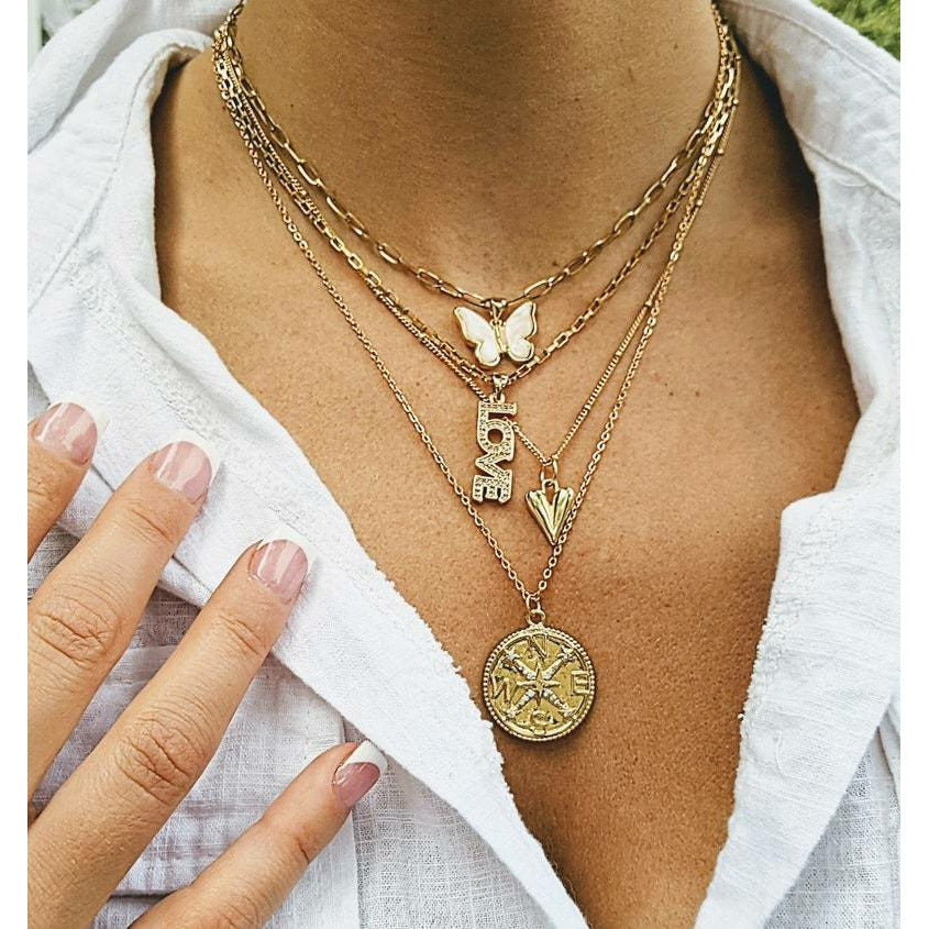 Gold LOVE Necklace.