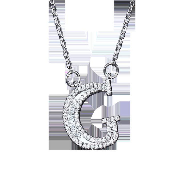 Cubic Zirconia Initial Necklace.