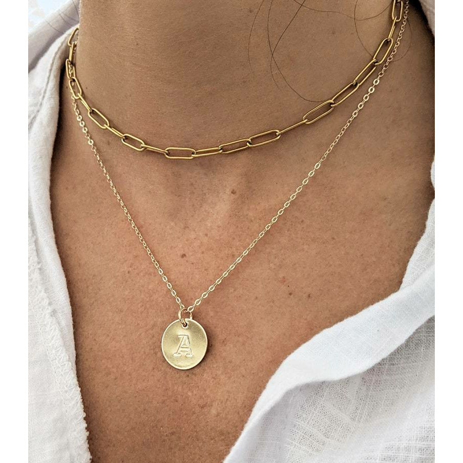 Personalized Script Initial Necklace.
