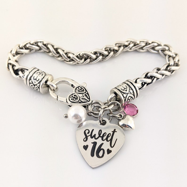Sweet 16 Antique Silver Bracelet.