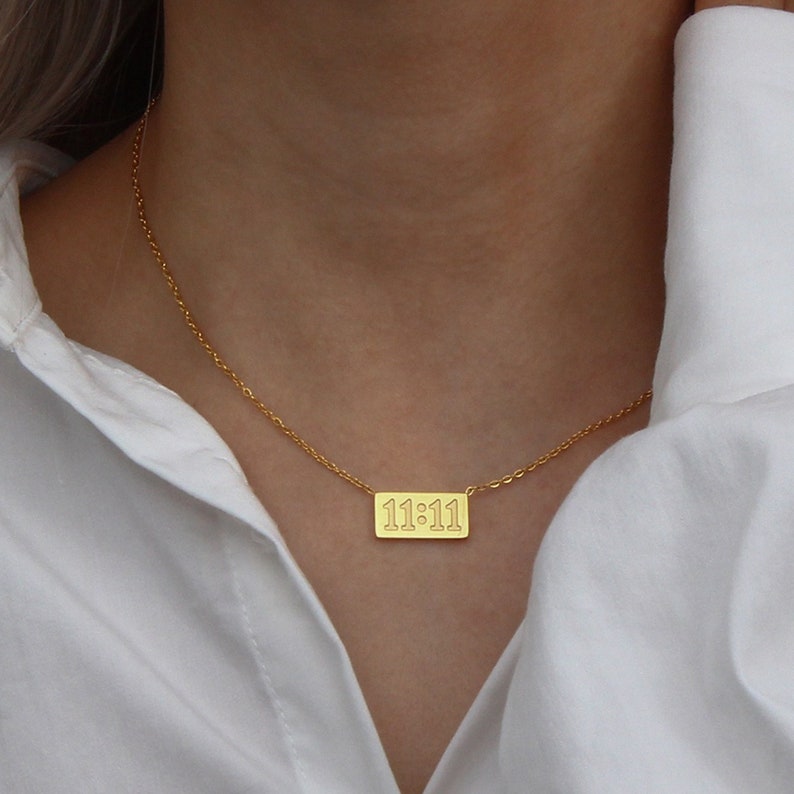 Gold 11:11 Necklace.