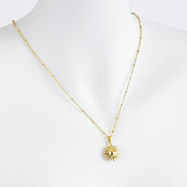 Silver Sun Necklace.