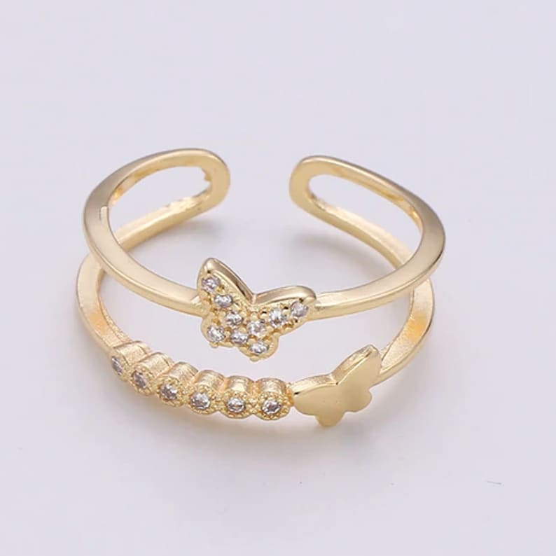 Gold Butterfly Ring