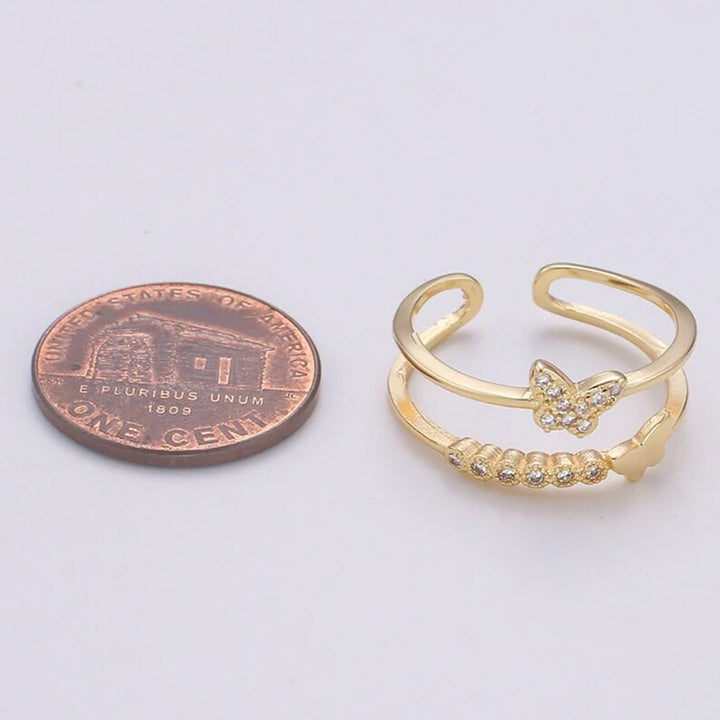 Gold Butterfly Ring