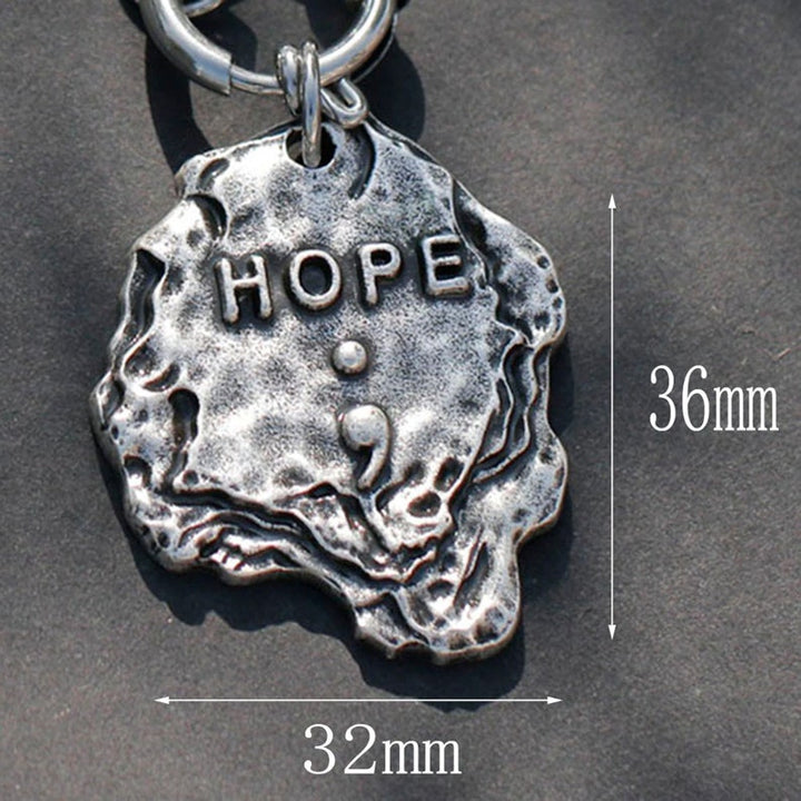 Semi Colon Men's Mental Health Necklace.