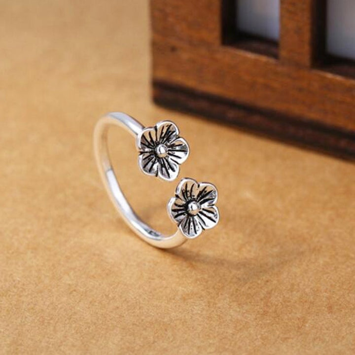 Sterling Silver Cherry Blossom Ring