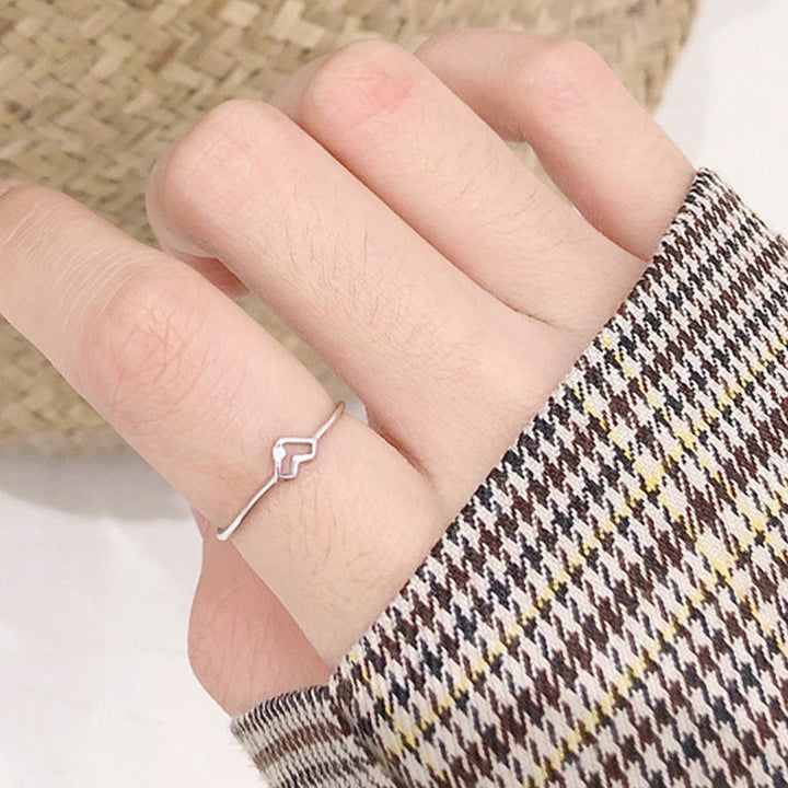 Dainty Open Heart CZ Ring