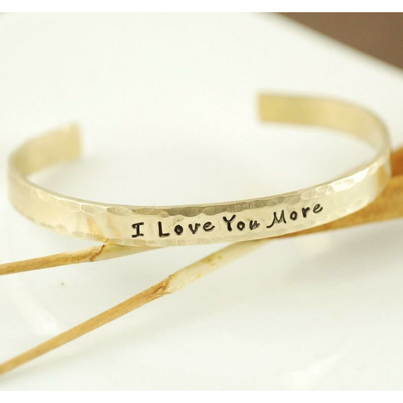 I Love you More Skinny Cuff Bracelet.