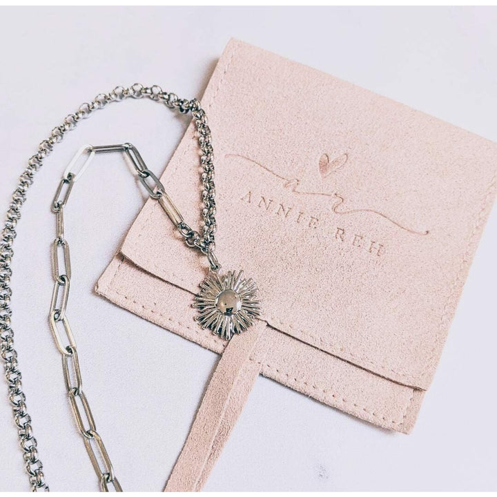 Silver Sunshine Necklace.