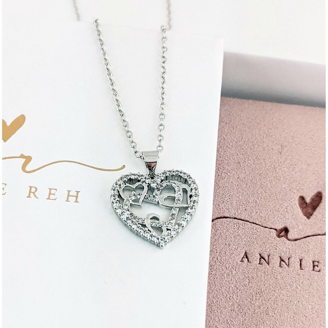 Interlocking Hearts Necklace.