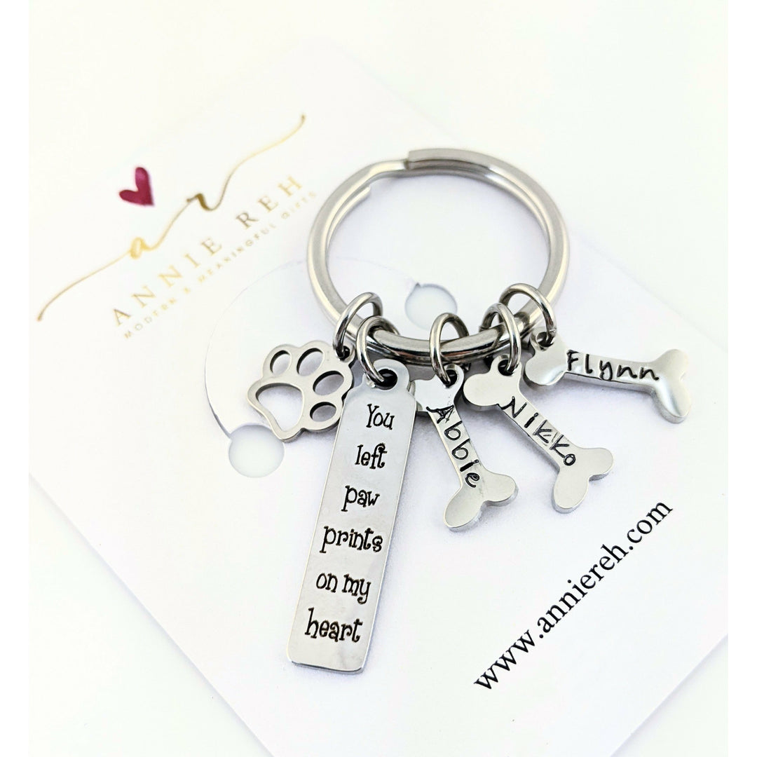 You left paw prints on my heart Keychain.