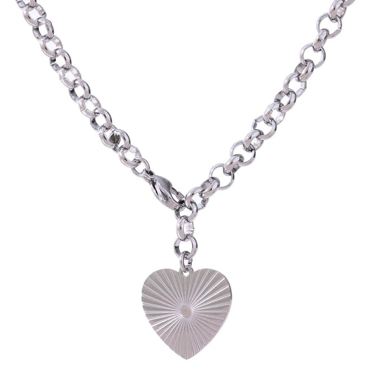 Quinn Heart Necklace (Chunky Chain)