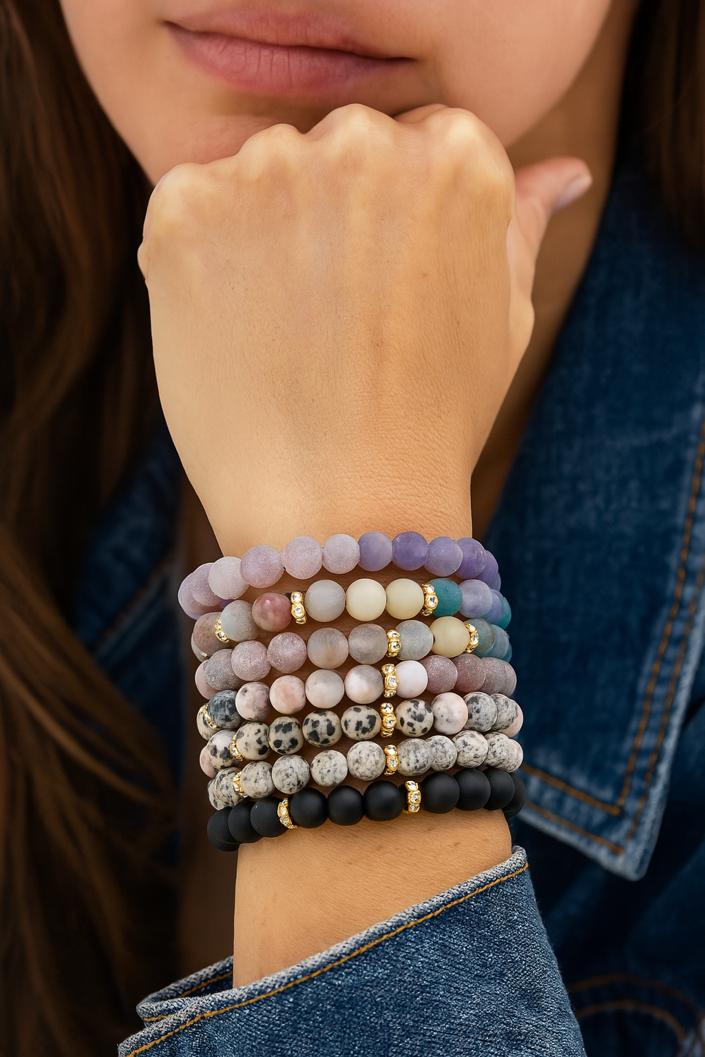 Aurora Gem Stack Bracelets