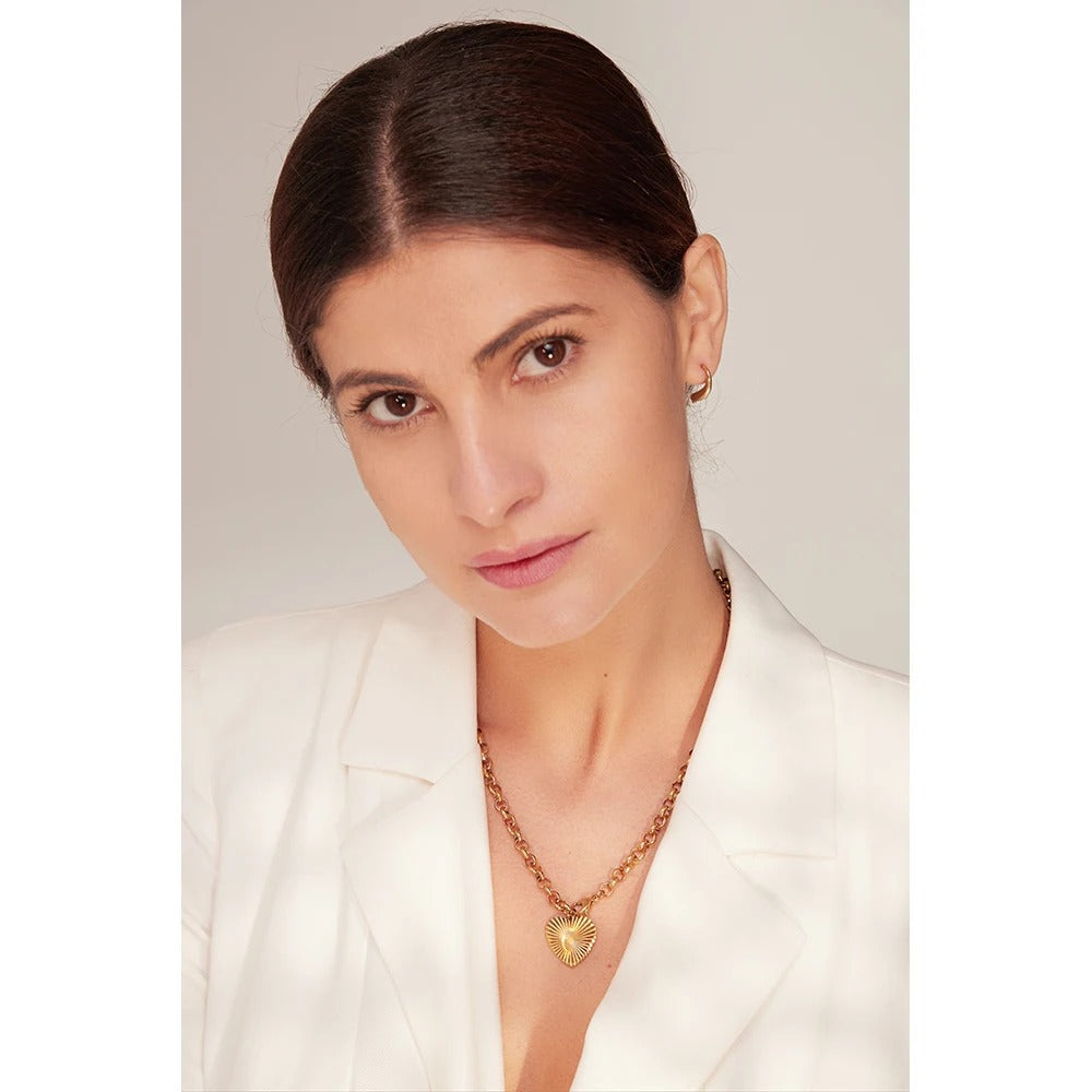 Quinn Heart Necklace (Chunky Chain)