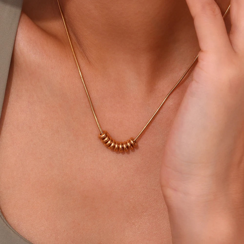 Isla Necklace (Stacked Rings Pendant)