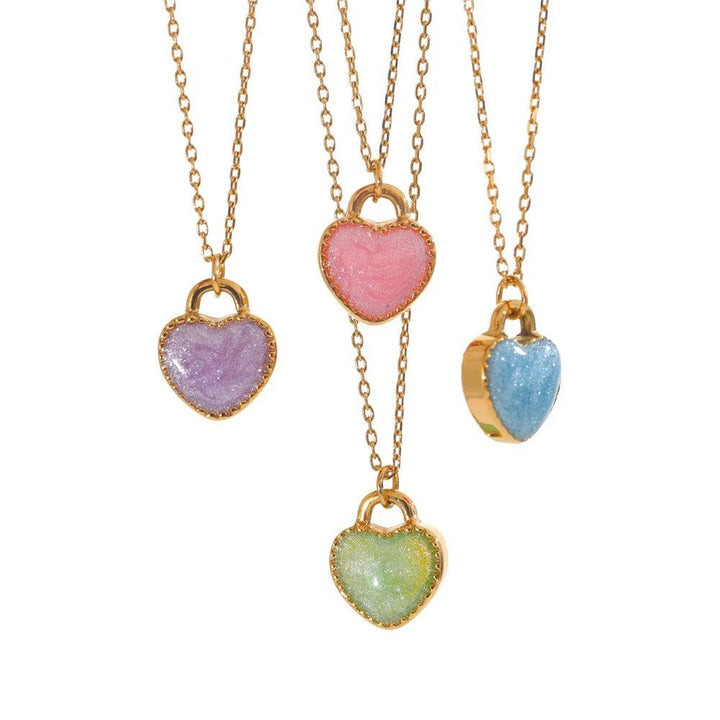 Pixie Necklace (Double-Sided Enamel Heart)