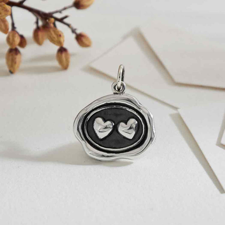 Valentina Charm (Double Heart Wax Seal)