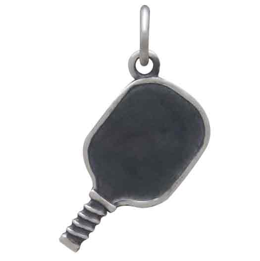 Pickleball Charm (Sterling Silver Paddle and Ball)