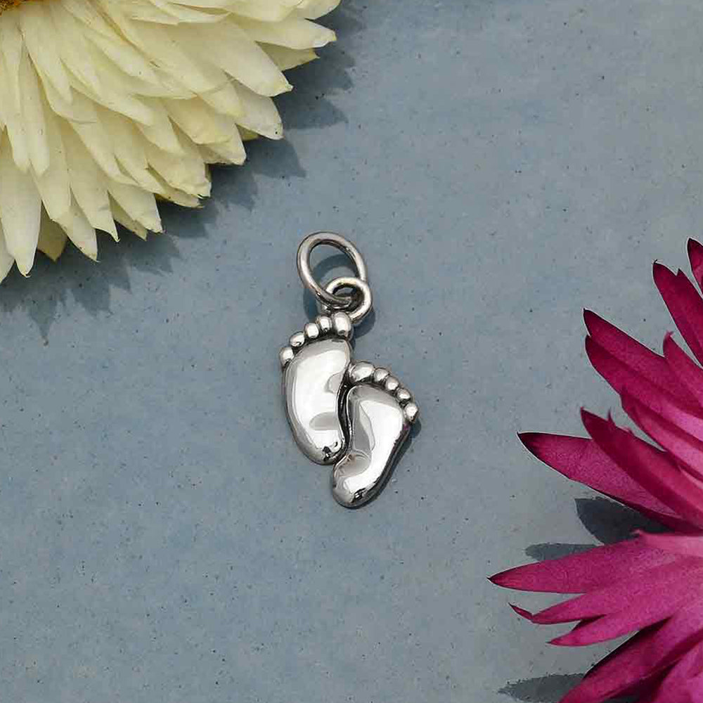 Sterling Silver Baby Feet Charm