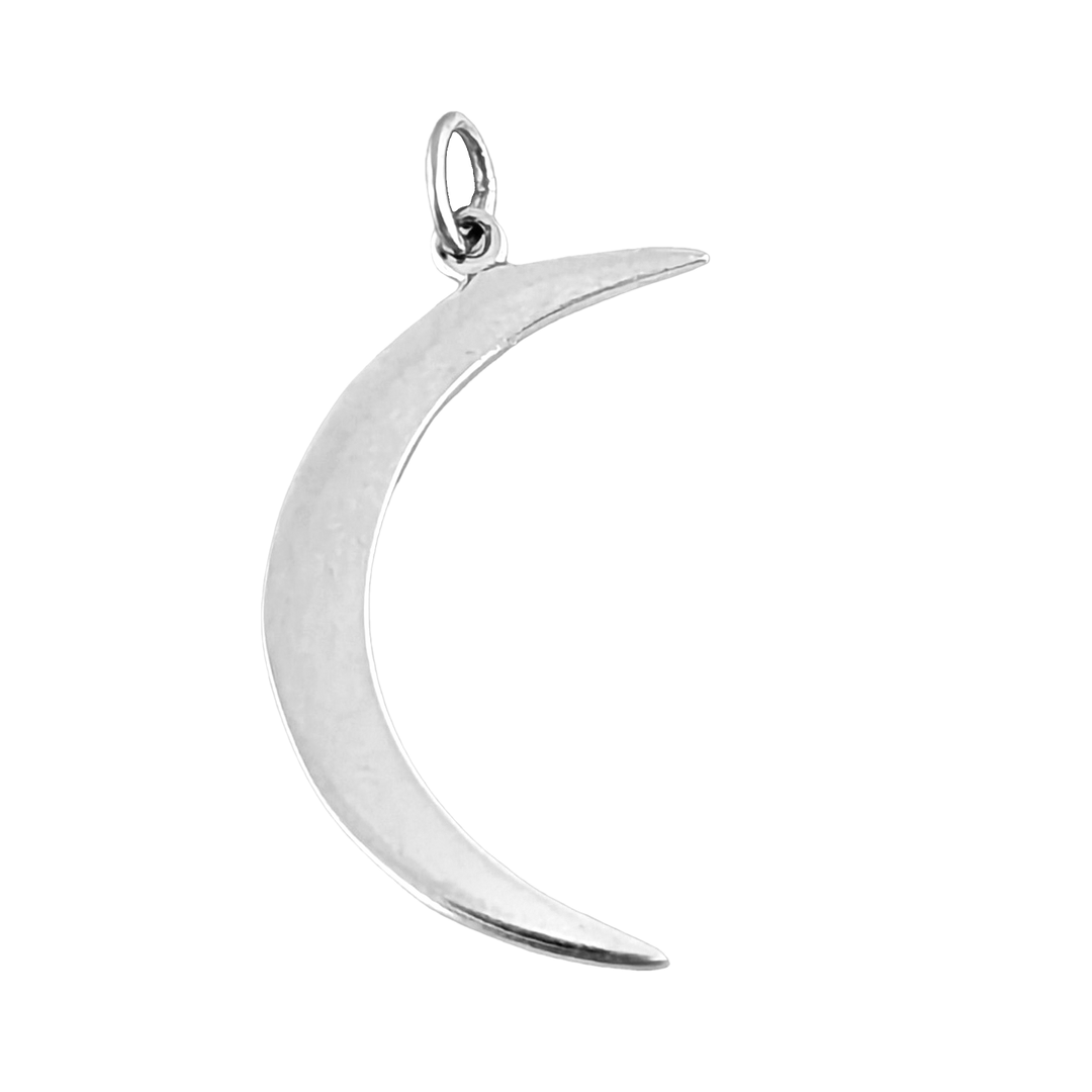 Sterling Silver Moon Charm Silver