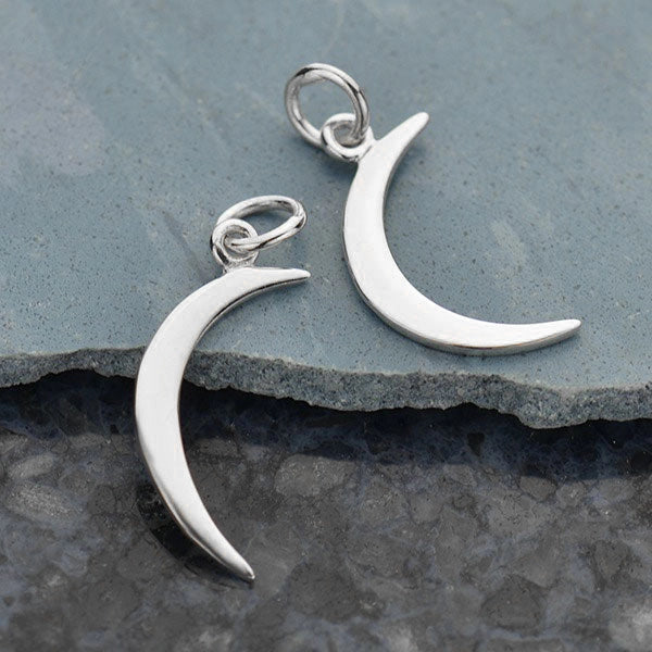 Sterling Silver Moon Charm Silver